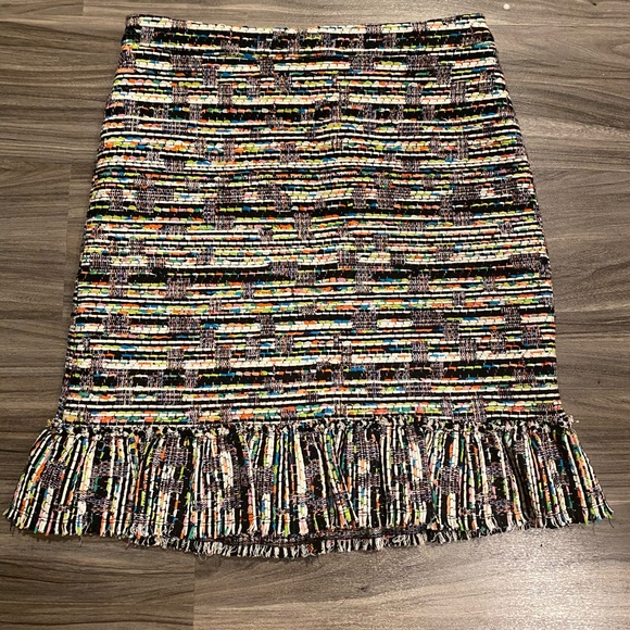 Ann Taylor fringe colorful skirt - Picture 1 of 4